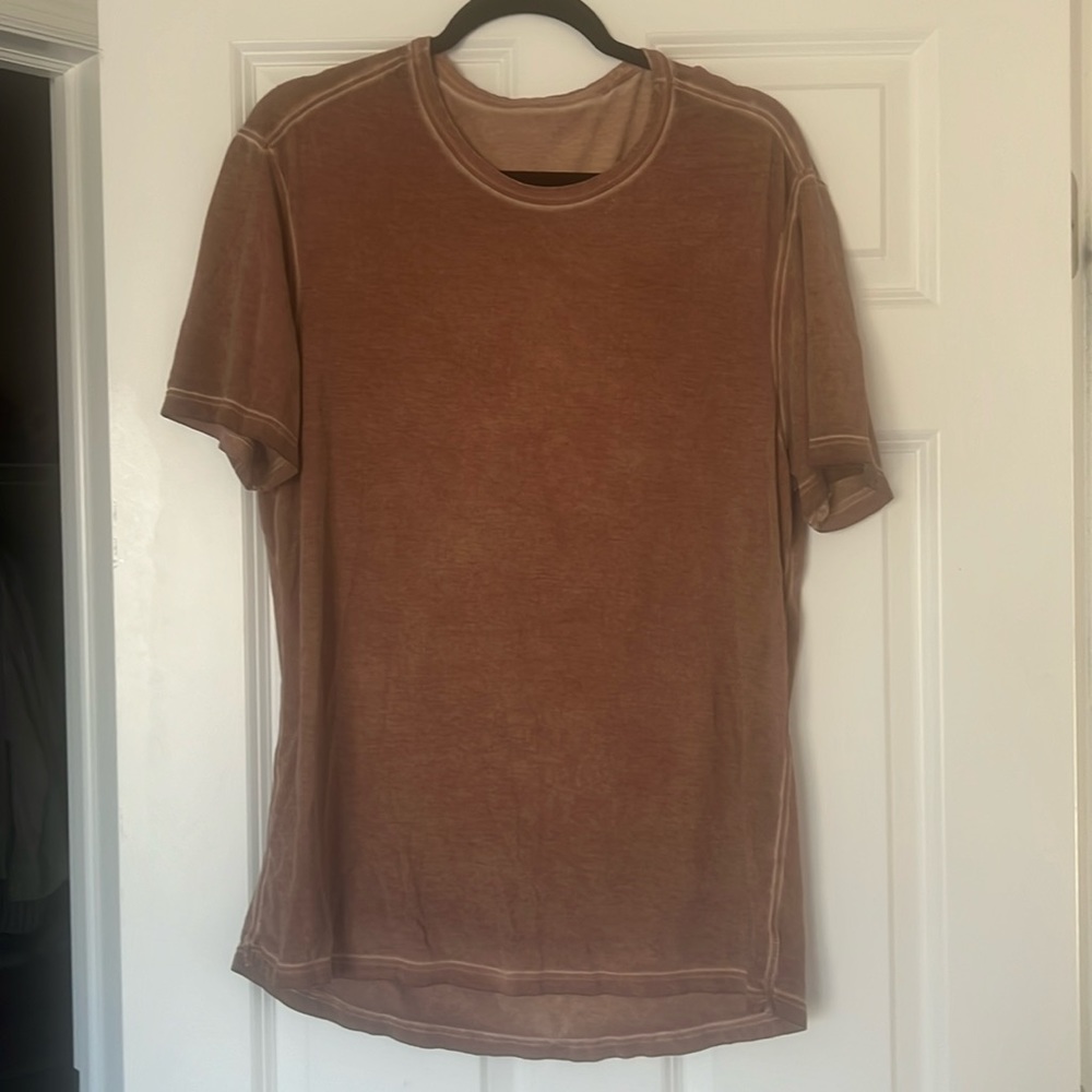 Lululemon acid wash copper t shirt